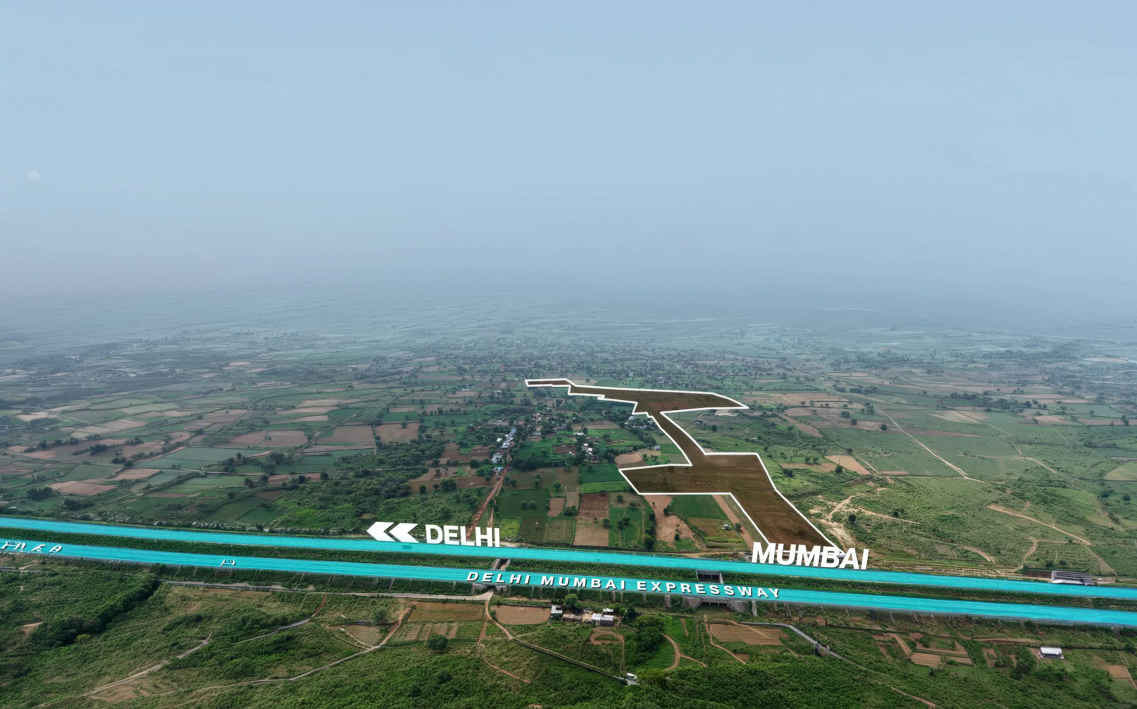 Vankriti location on the Delhi–Mumbai Expressway